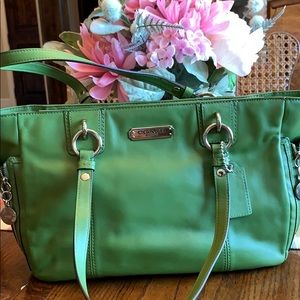 Coach olive green handbag